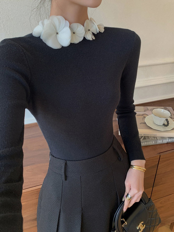 Samantha | Crew Neck Knit Top for Women