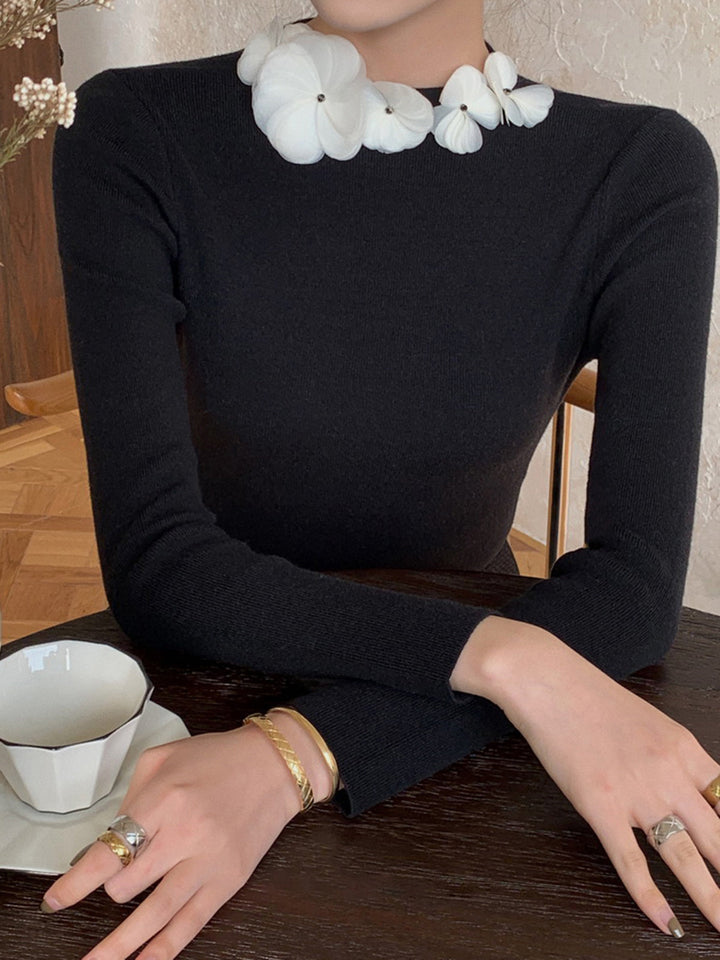 Samantha | Crew Neck Knit Top for Women