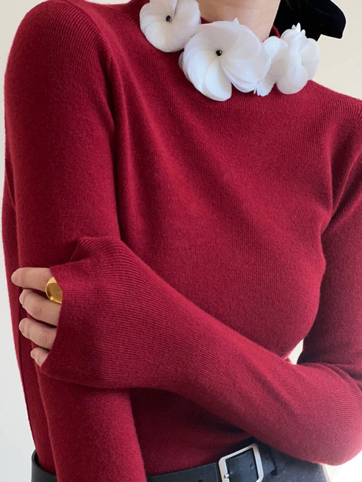 Samantha | Crew Neck Knit Top for Women