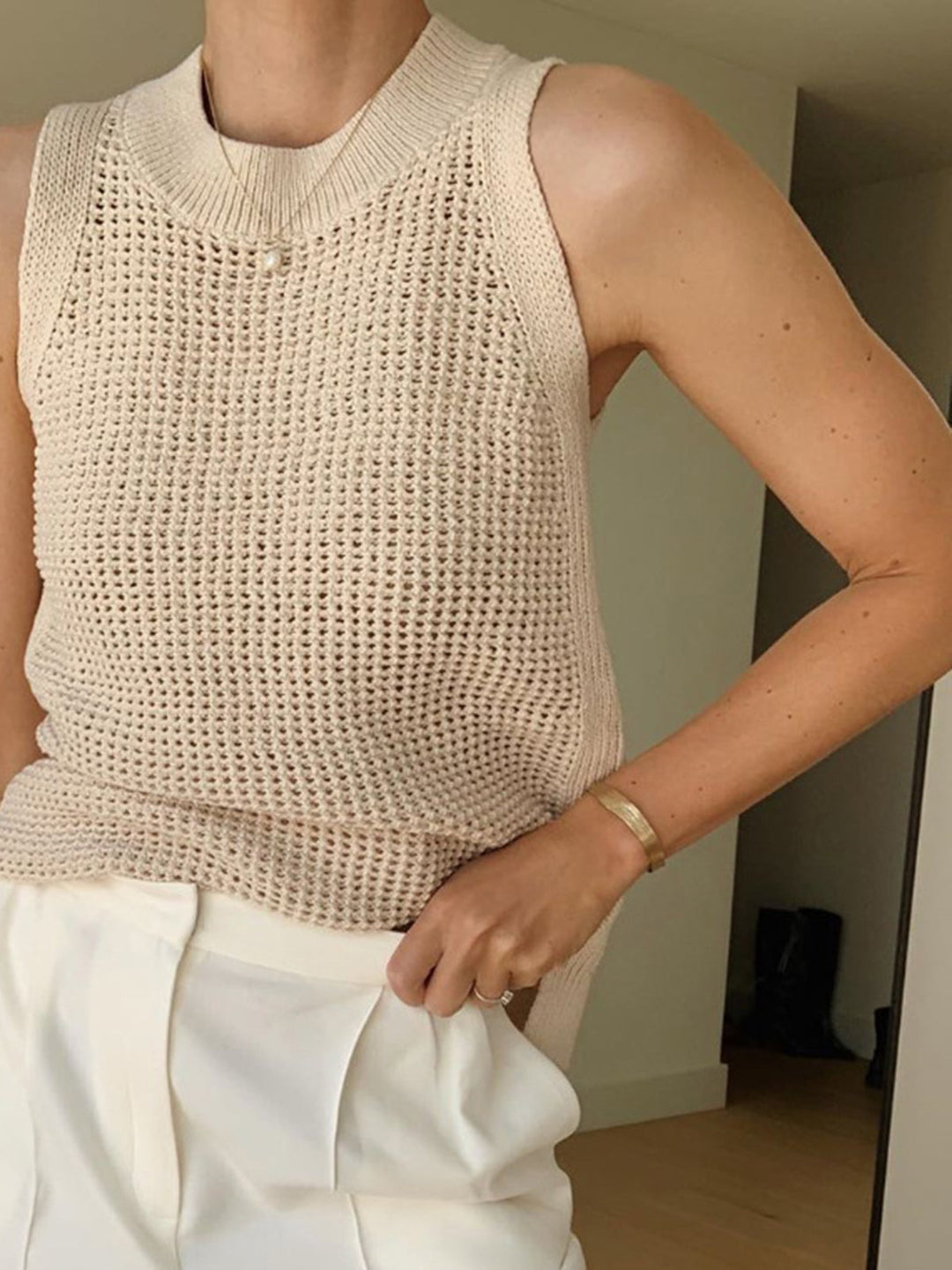 Opal | Sleeveless Knit Tank Top for Women