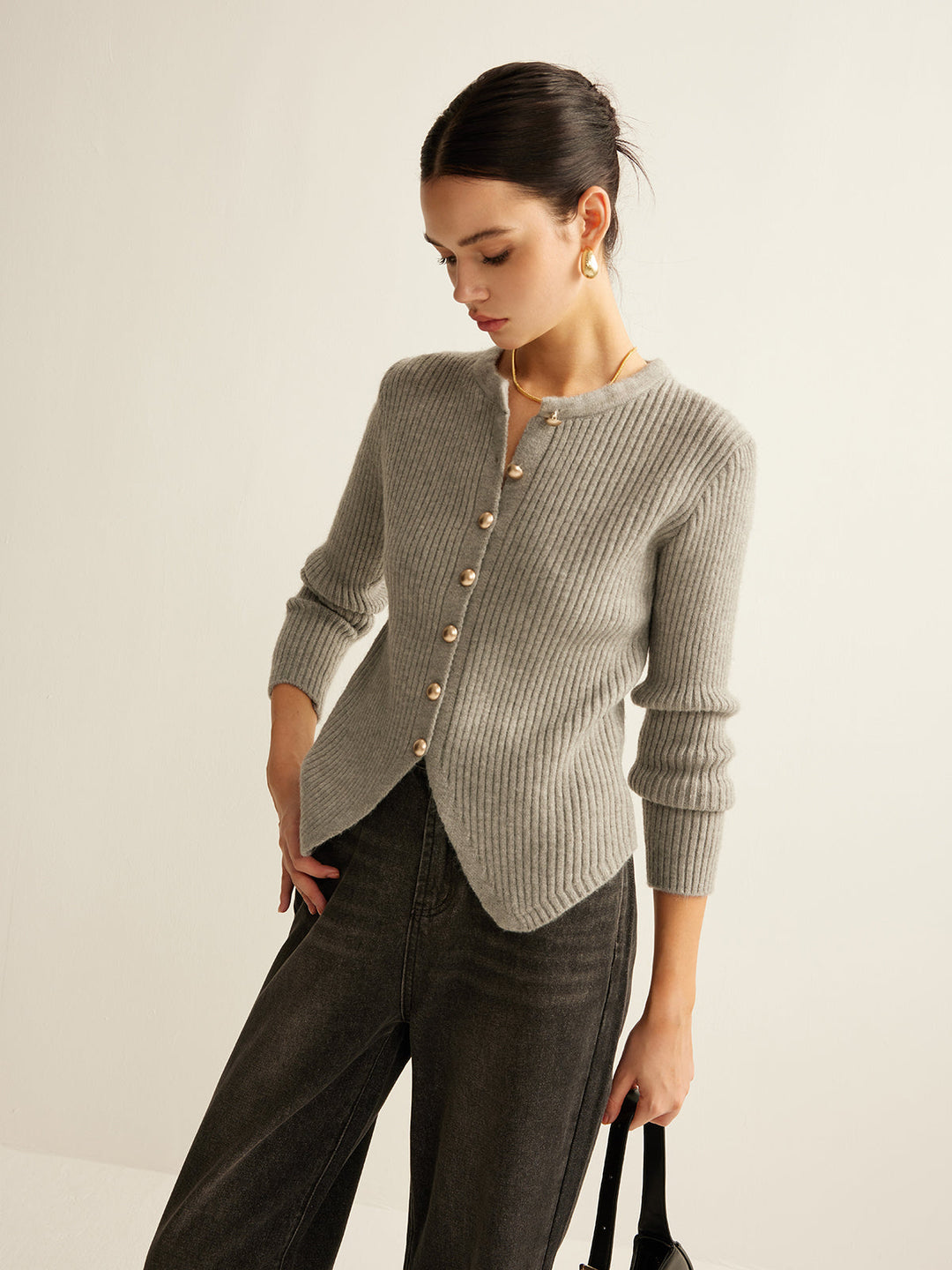 Leona | V-Neck Button-Front Cardigan for Women