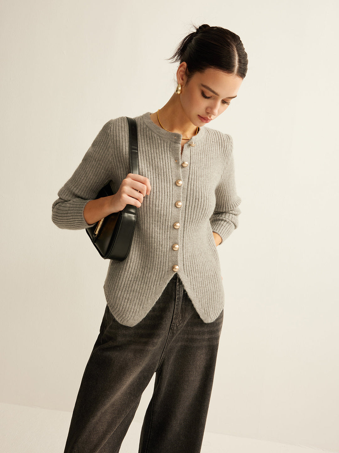 Leona | V-Neck Button-Front Cardigan for Women