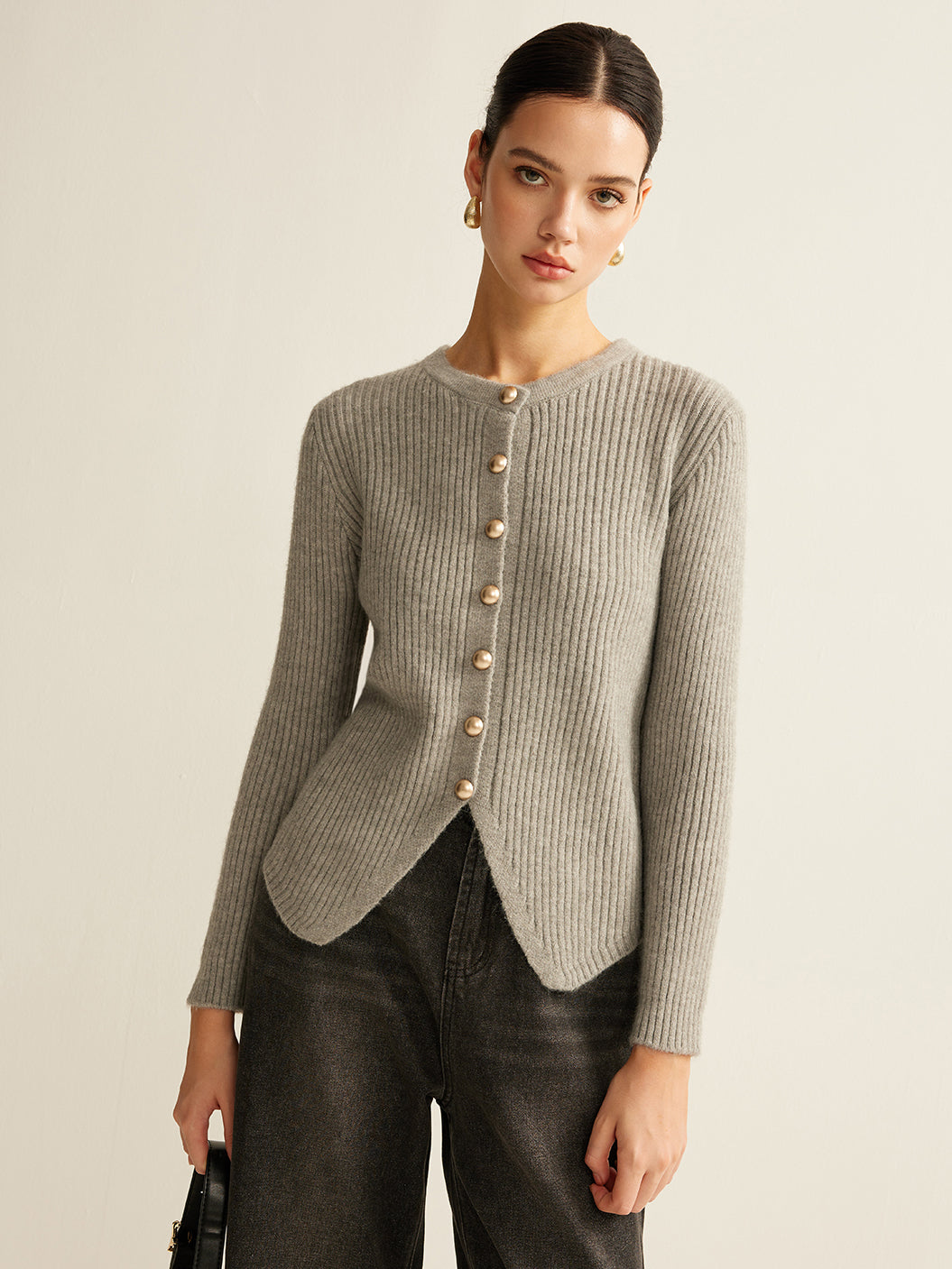 Leona | V-Neck Button-Front Cardigan for Women
