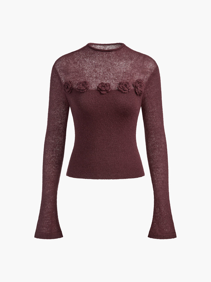 Helen | Floral Knit Top for Women