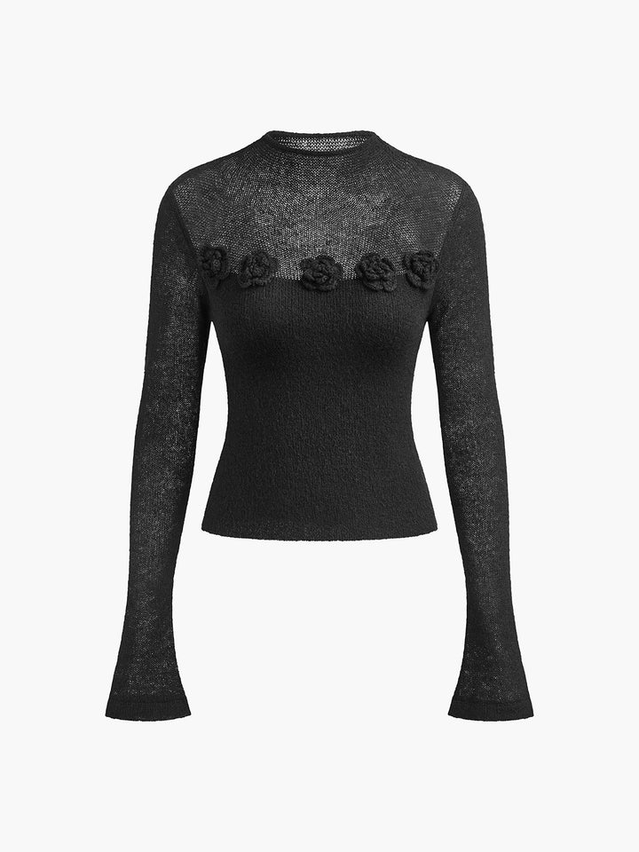 Helen | Floral Knit Top for Women