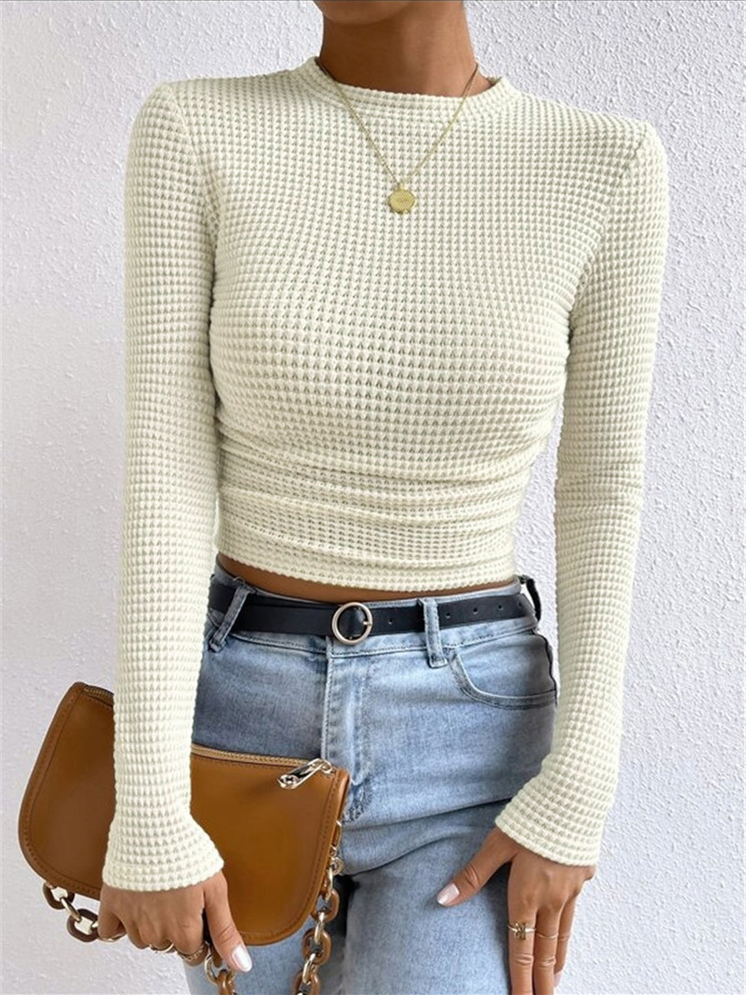 Jolene | Crew Neck Knit Top for Women