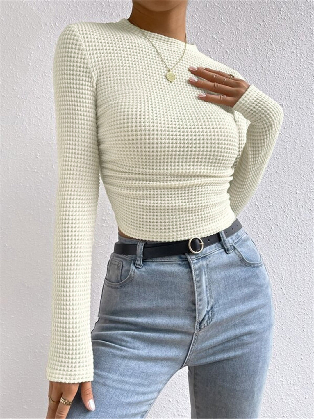 Jolene | Crew Neck Knit Top for Women