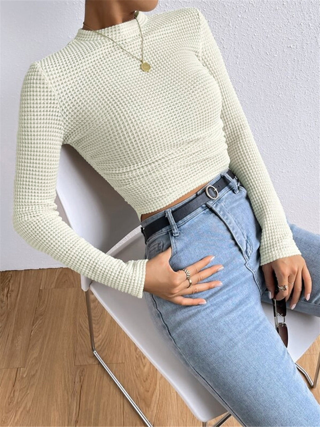 Jolene | Crew Neck Knit Top for Women