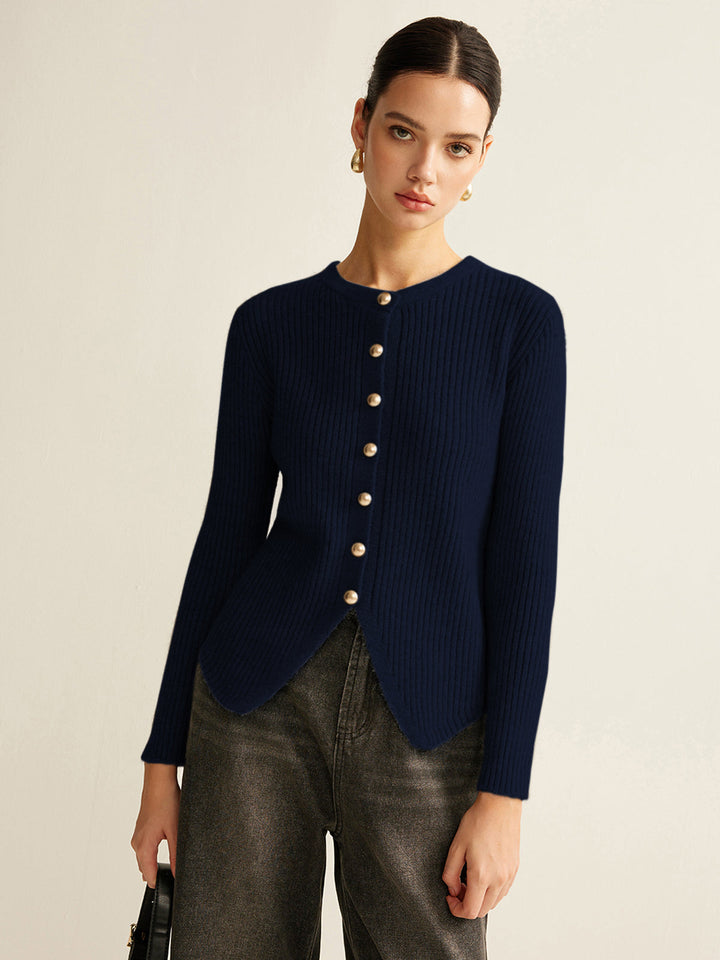 Leona | V-Neck Button-Front Cardigan for Women