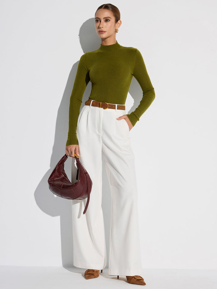 Lorna | Ribbed Wool Knit Top for Women