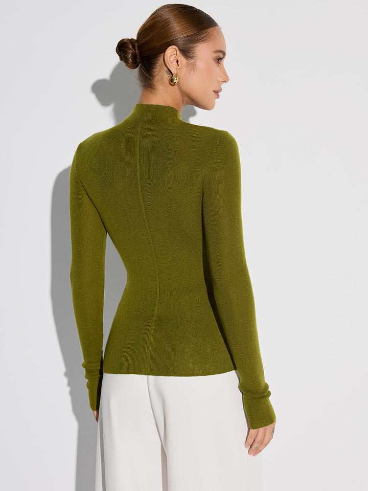 Lorna | Ribbed Wool Knit Top for Women