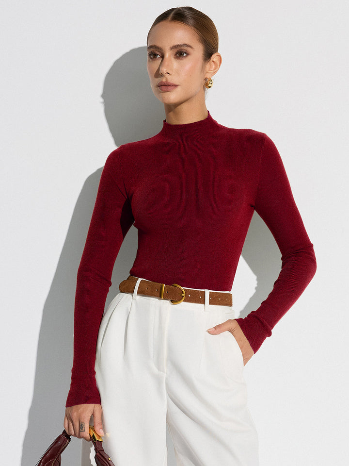 Lorna | Ribbed Wool Knit Top for Women