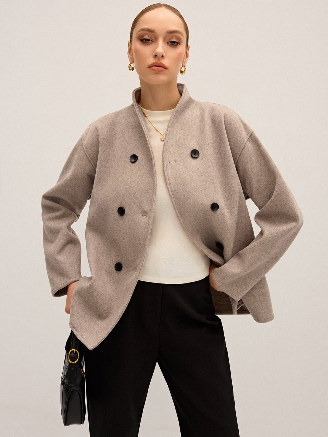 Jacqueline | Oversized Button-Front Utility Jacket for Women