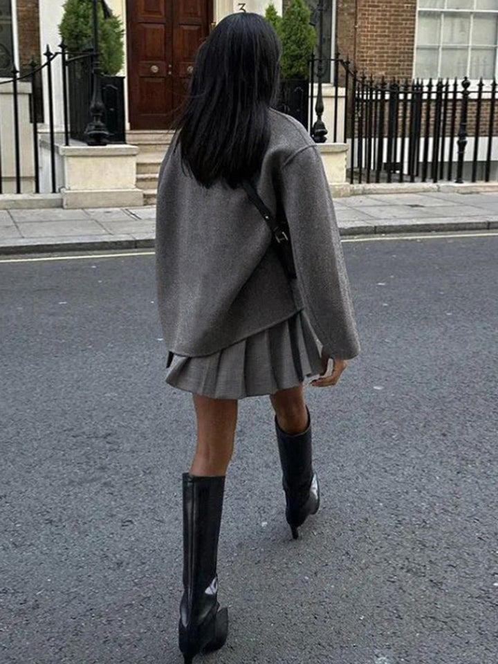Jacqueline | Oversized Button-Front Utility Jacket for Women