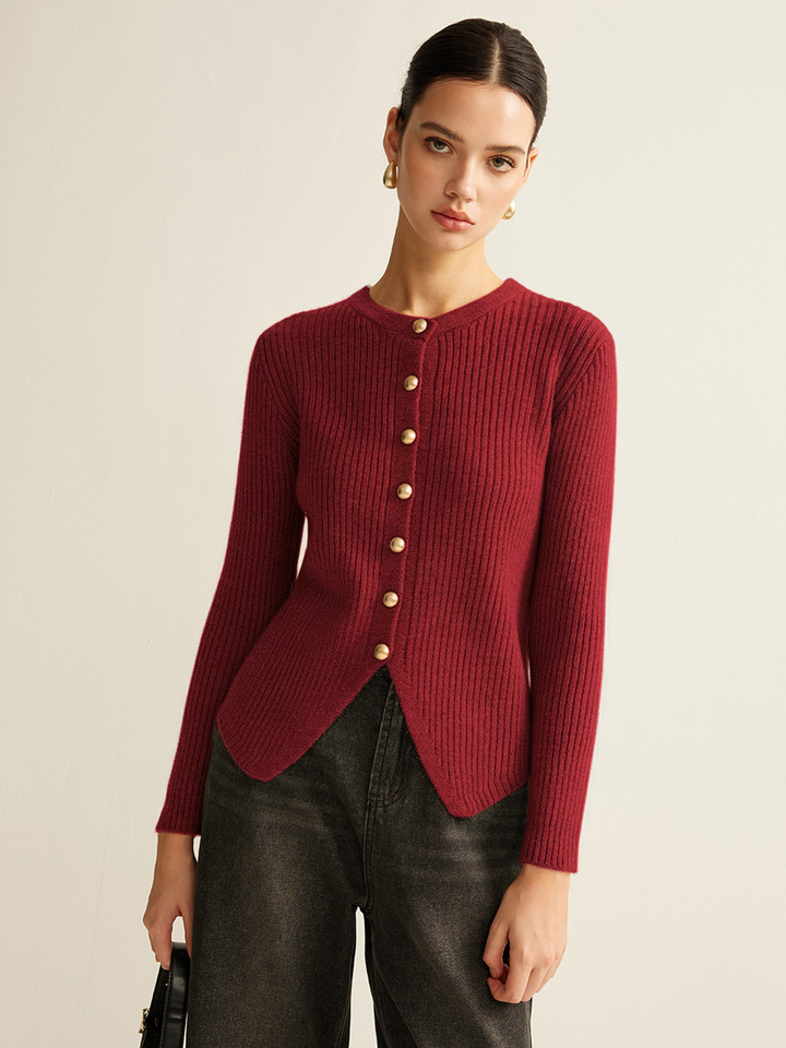 Leona | V-Neck Button-Front Cardigan for Women