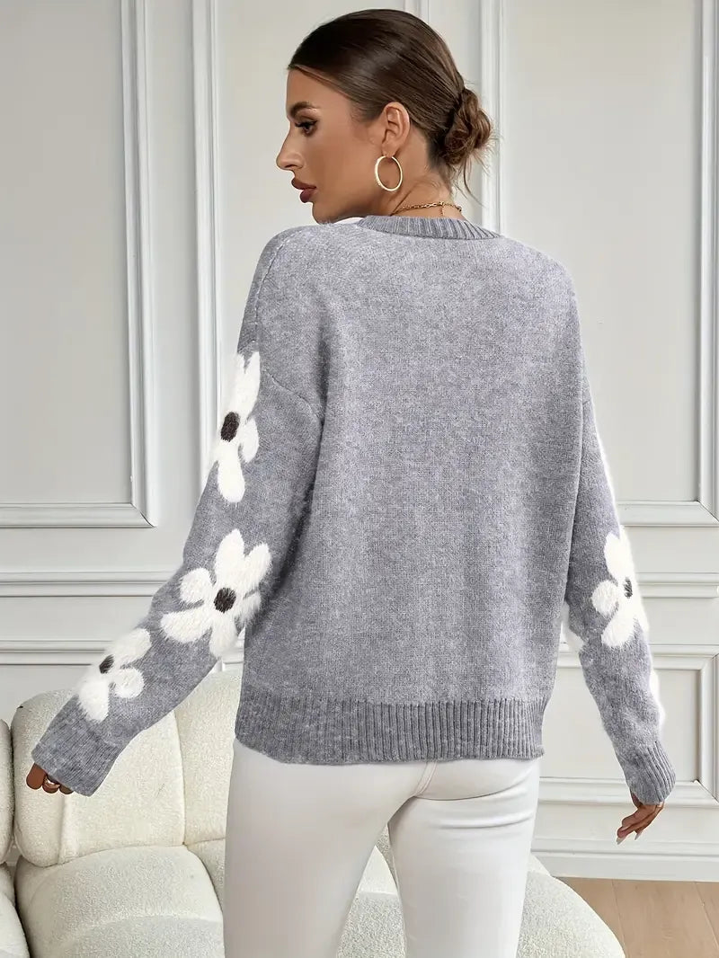 Amber | Floral Sweater for Women