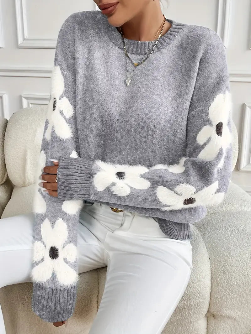 Amber | Floral Sweater for Women