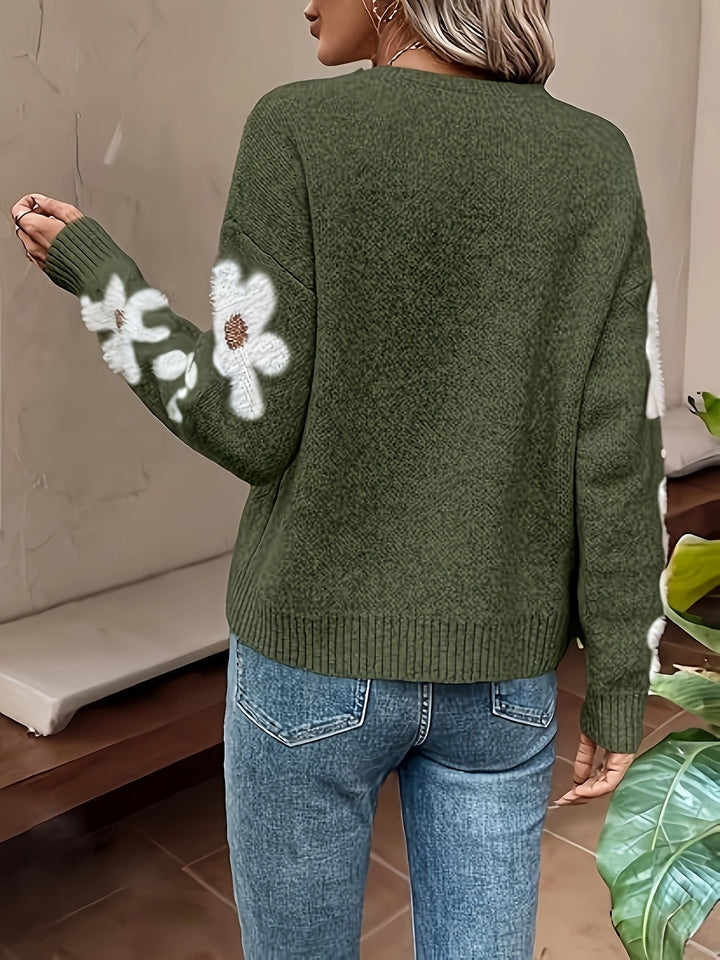 Amber | Floral Sweater for Women