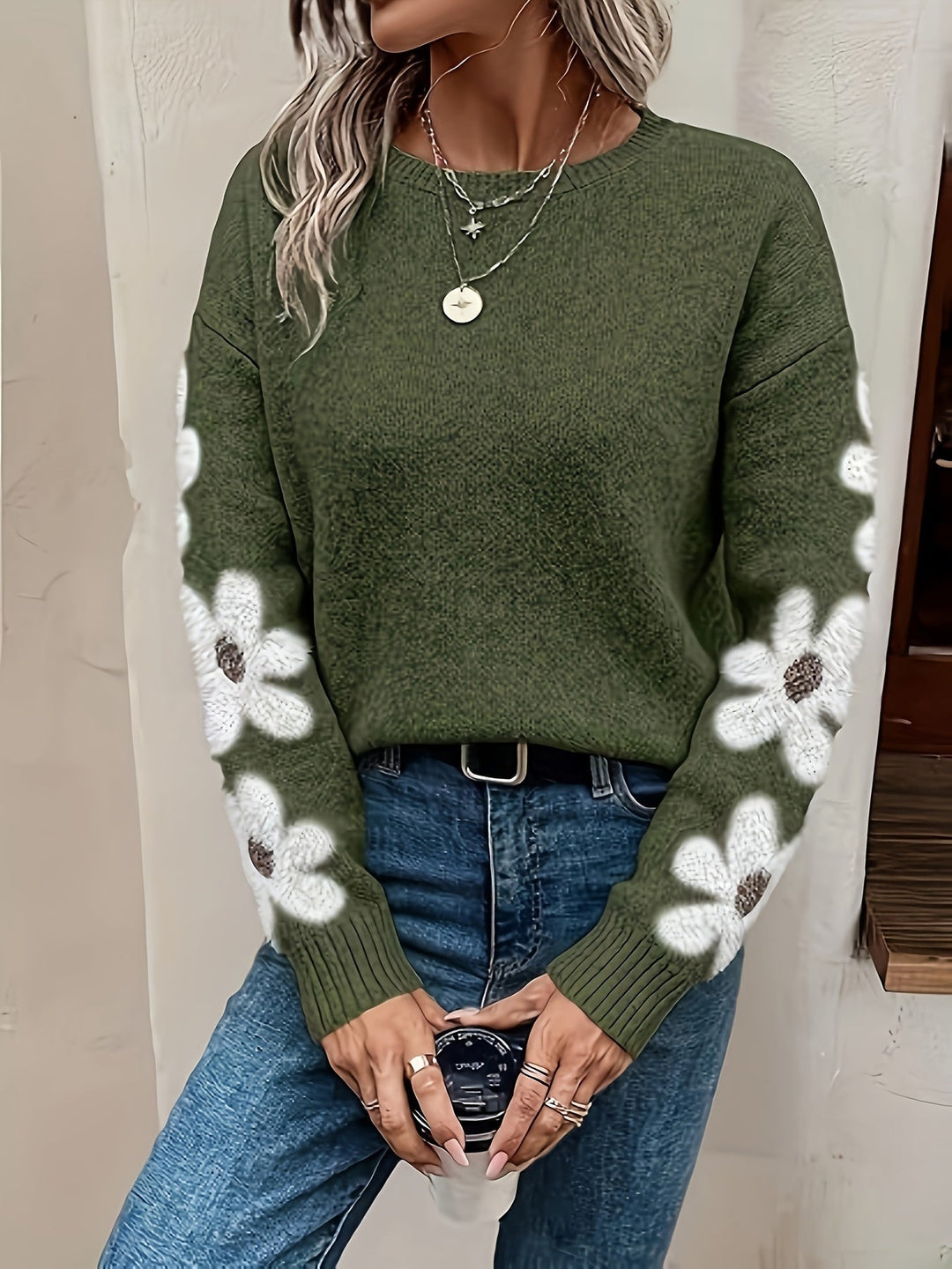 Amber | Floral Sweater for Women