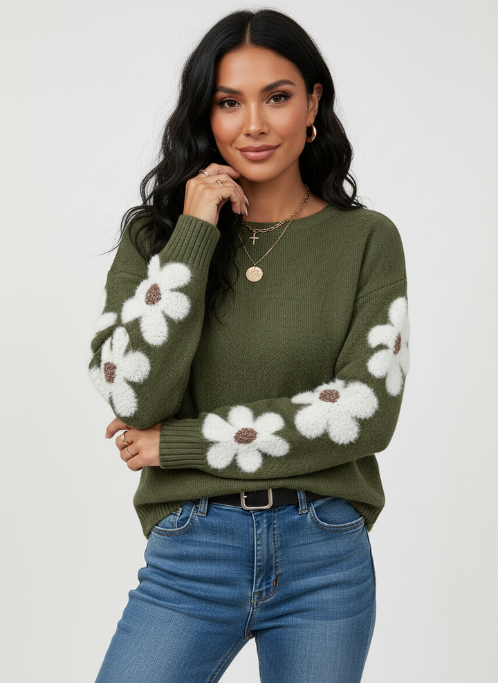 Amber | Floral Sweater for Women
