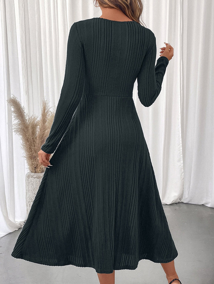 Casual hot girl hollow texture slim dress – Casual Wedding Dress