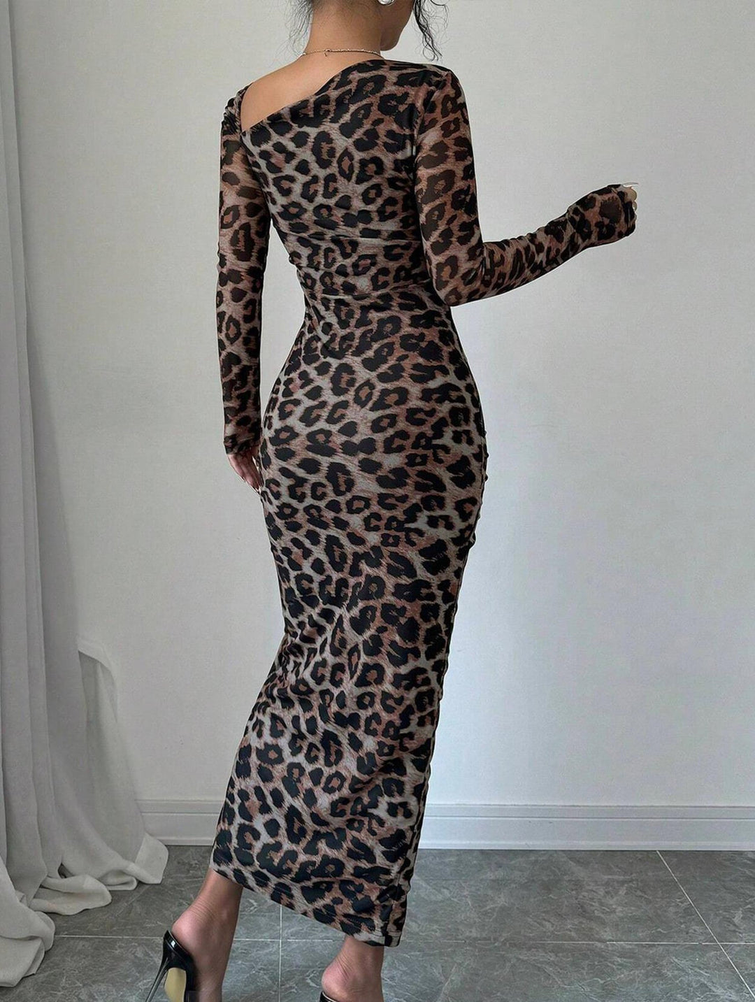 Retro leopard print bodycon dress – Leopard Print Dress