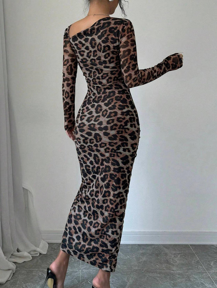 Retro leopard print bodycon dress – Leopard Print Dress