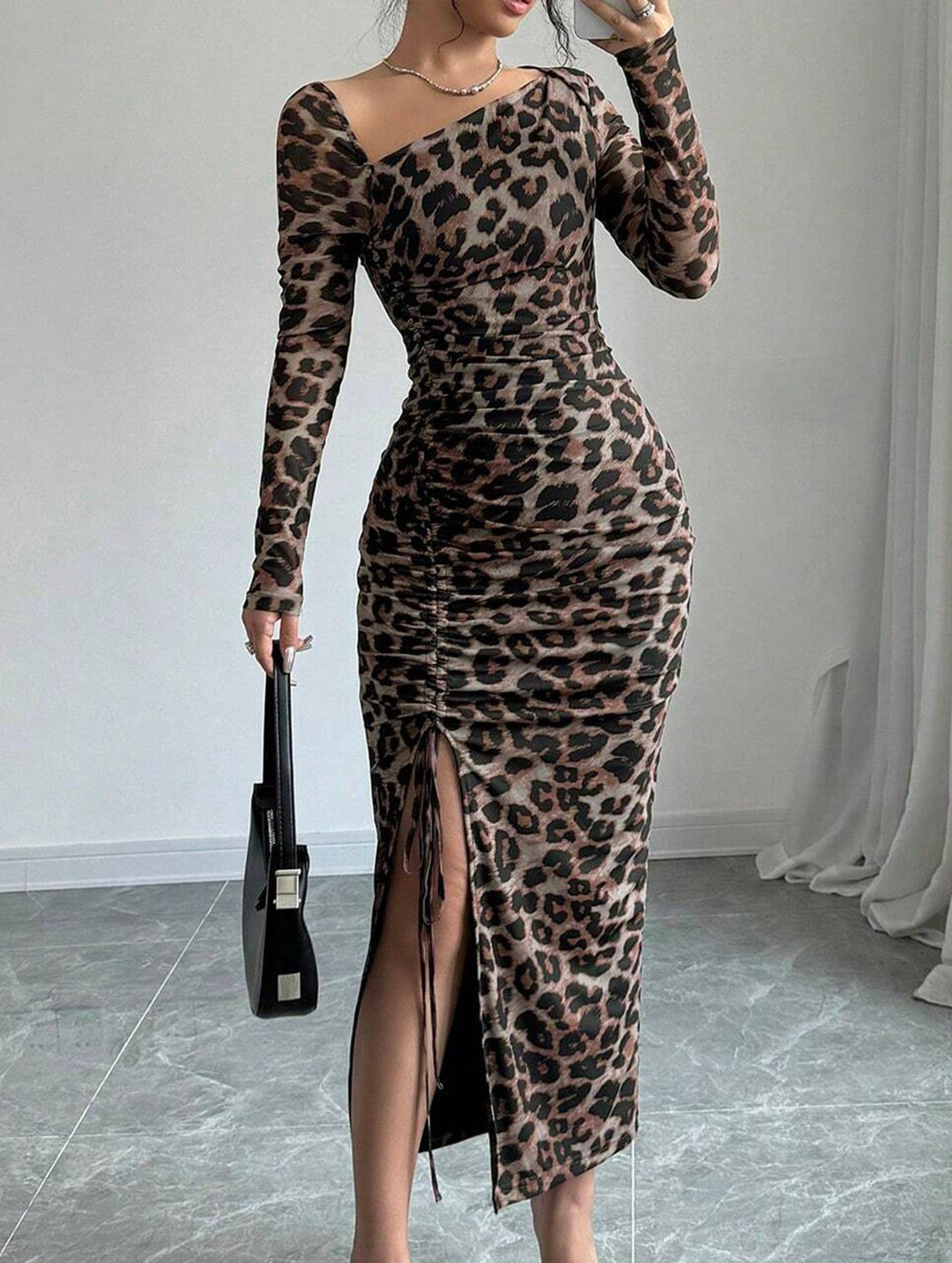 Retro leopard print bodycon dress – Leopard Print Dress