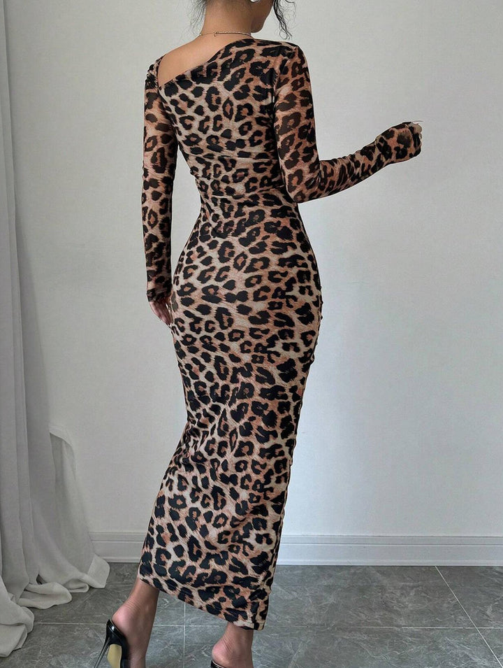 Retro leopard print bodycon dress – Leopard Print Dress