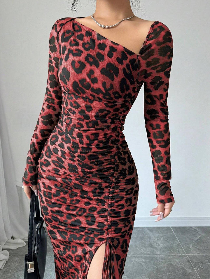 Retro leopard print bodycon dress – Leopard Print Dress