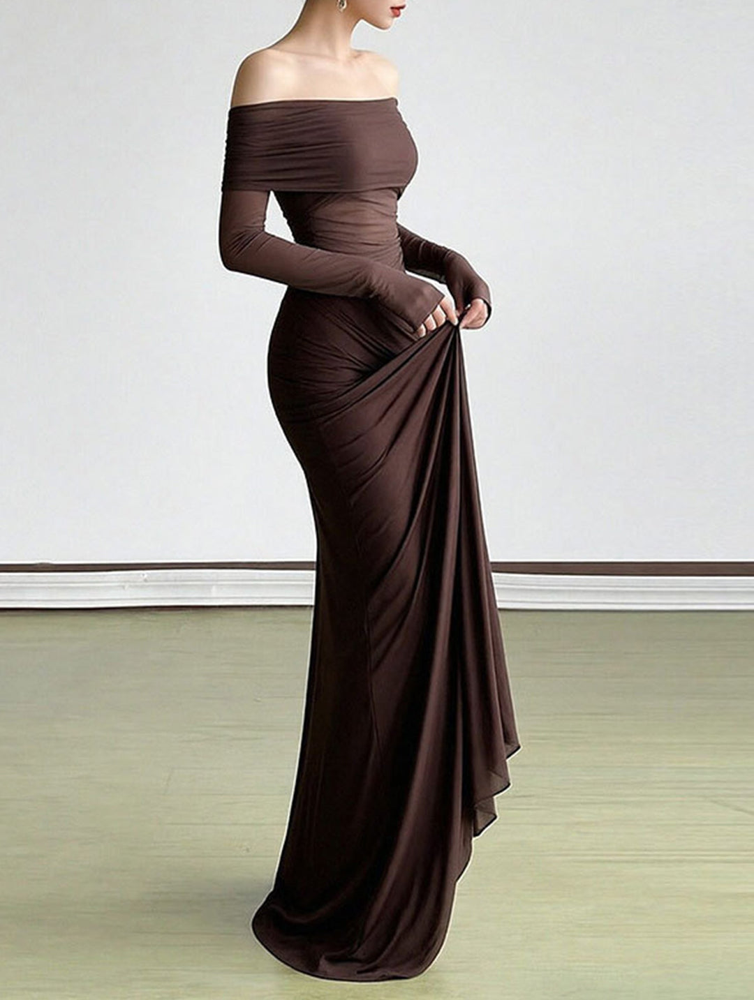 French-style elegant slim-fit dress – White Dress