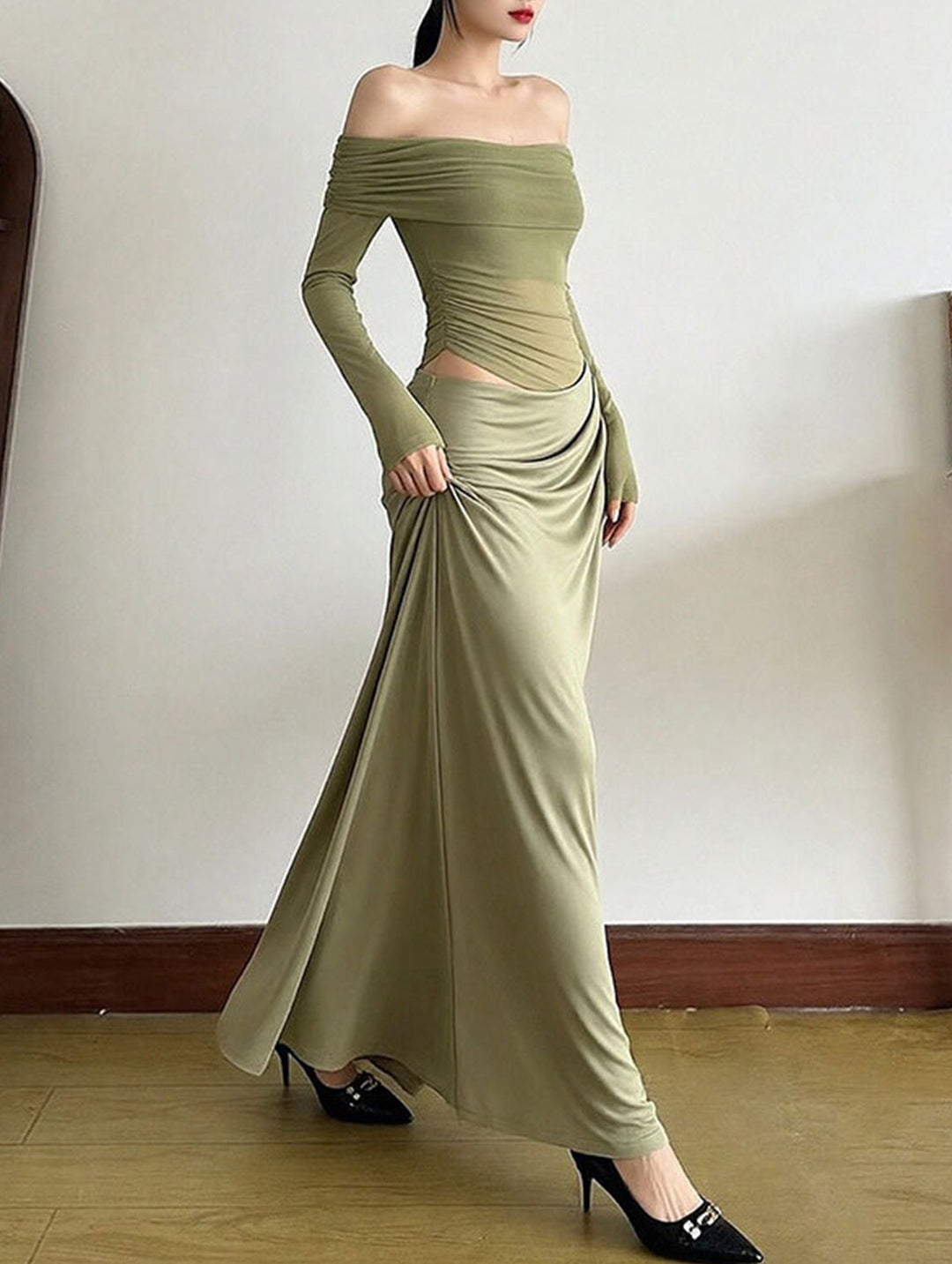 French-style elegant slim-fit dress – White Dress