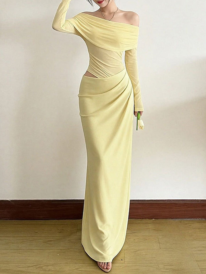 French-style elegant slim-fit dress – White Dress