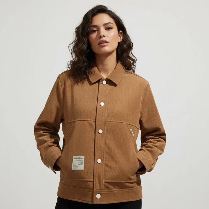 Madeline | Button-Front Corduroy Trucker Jacket for Women
