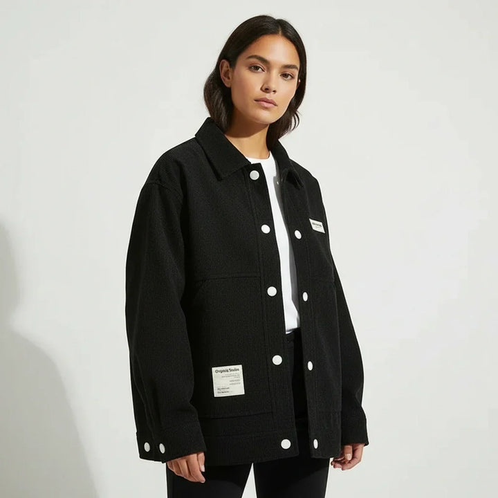 Madeline | Button-Front Corduroy Trucker Jacket for Women
