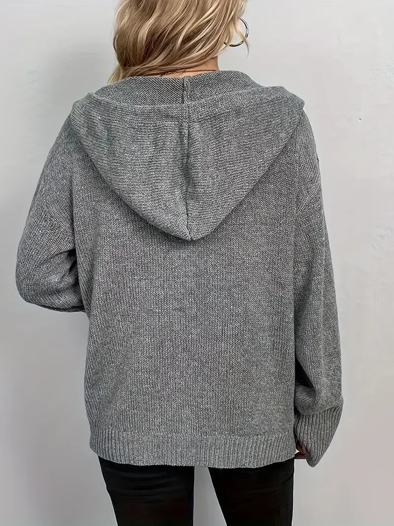 Cordelia | Hooded Button-Front Cardigan for Women