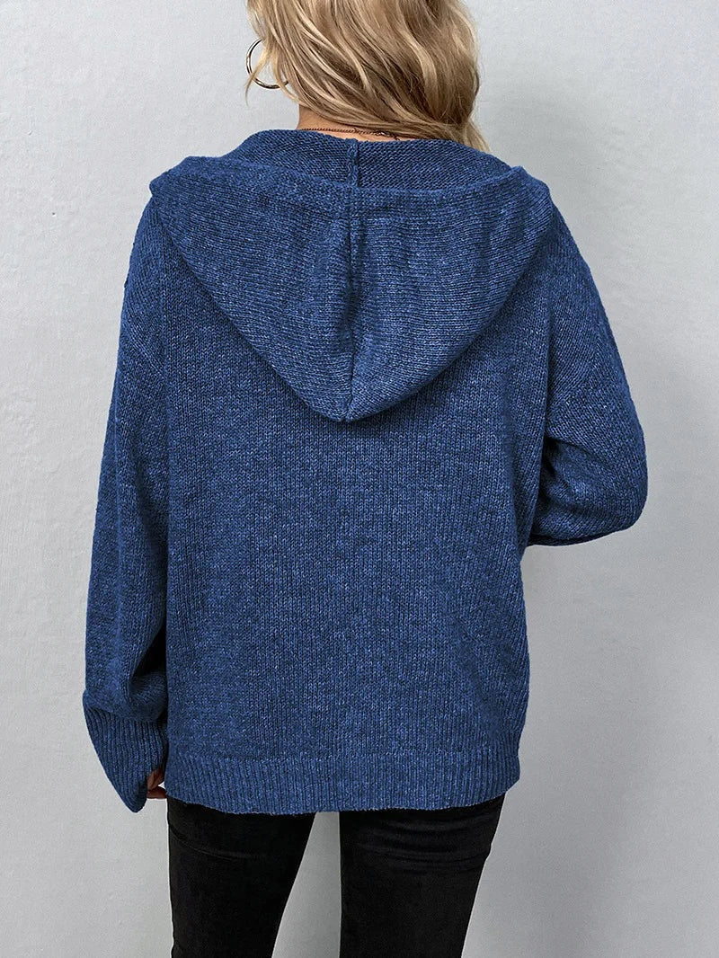 Cordelia | Hooded Button-Front Cardigan for Women