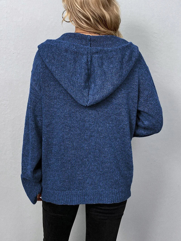 Cordelia | Hooded Button-Front Cardigan for Women