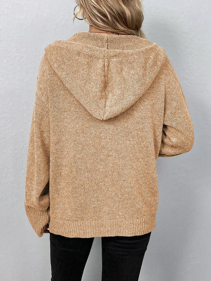 Cordelia | Hooded Button-Front Cardigan for Women