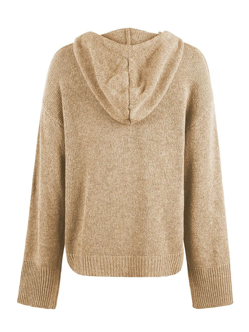 Cordelia | Hooded Button-Front Cardigan for Women