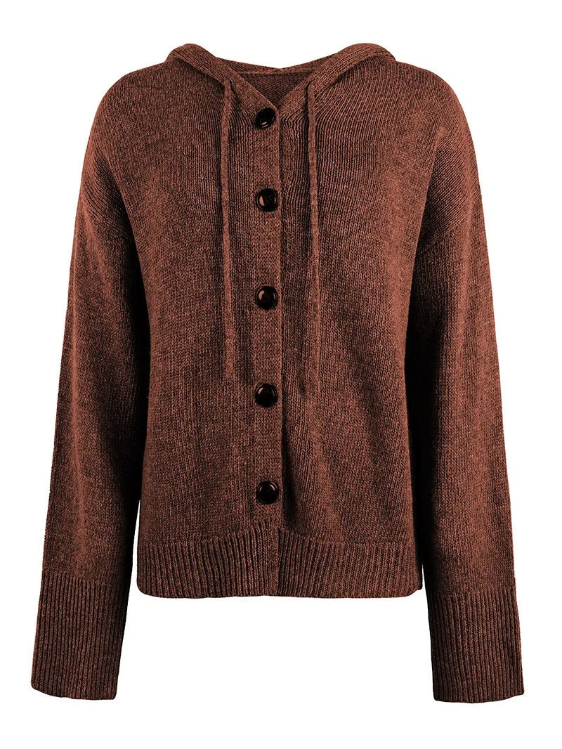Cordelia | Hooded Button-Front Cardigan for Women