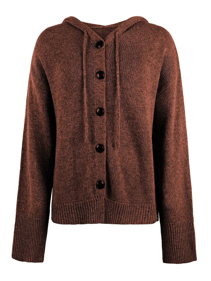 Cordelia | Hooded Button-Front Cardigan for Women