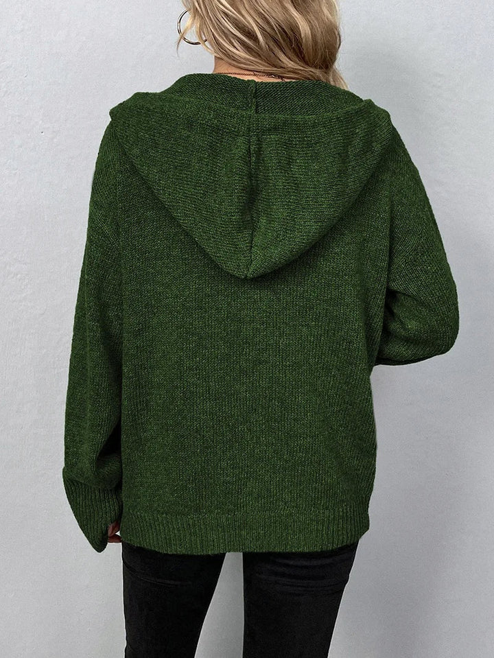 Cordelia | Hooded Button-Front Cardigan for Women