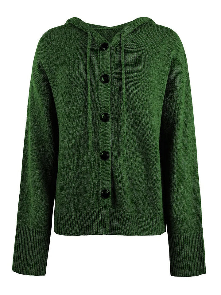 Cordelia | Hooded Button-Front Cardigan for Women