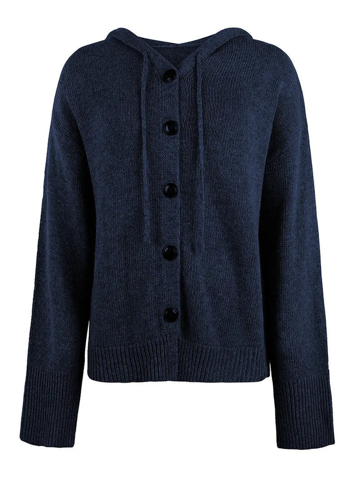 Cordelia | Hooded Button-Front Cardigan for Women