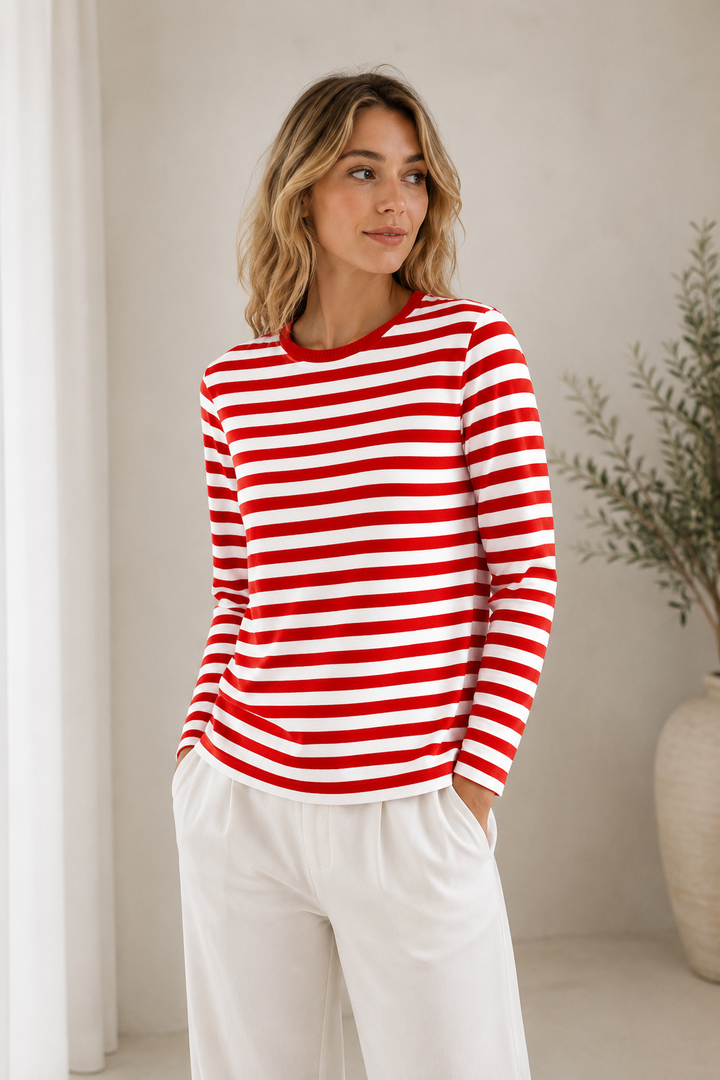 Adele | Striped Knit Top for Women