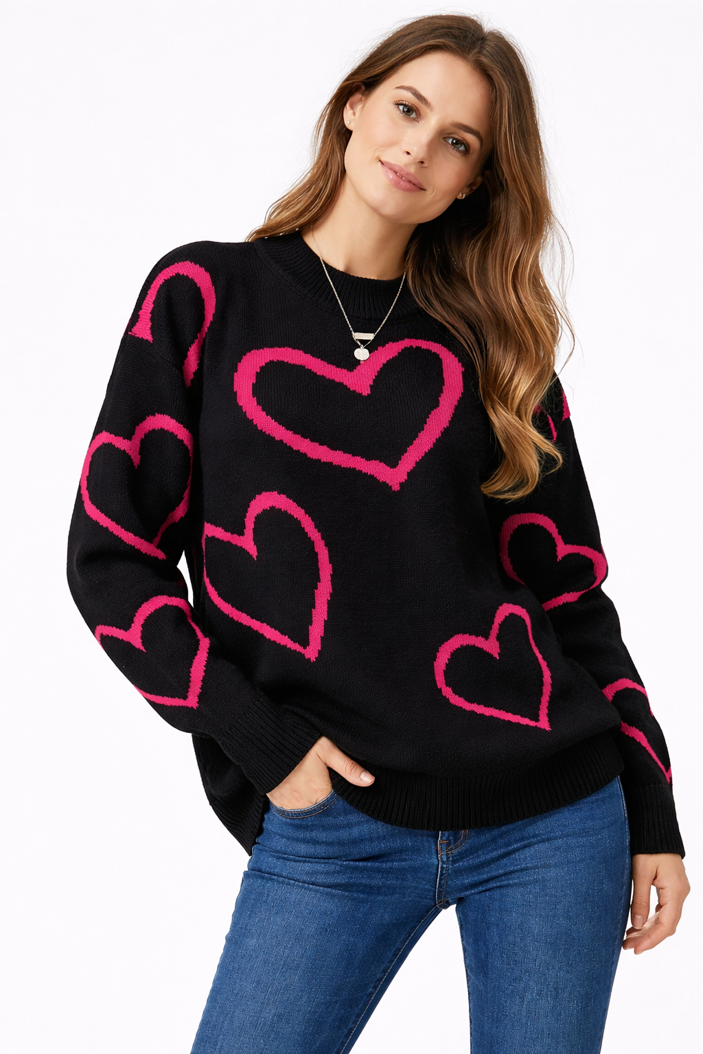 Melanie | Oversized Crew Neck Sweater for Women