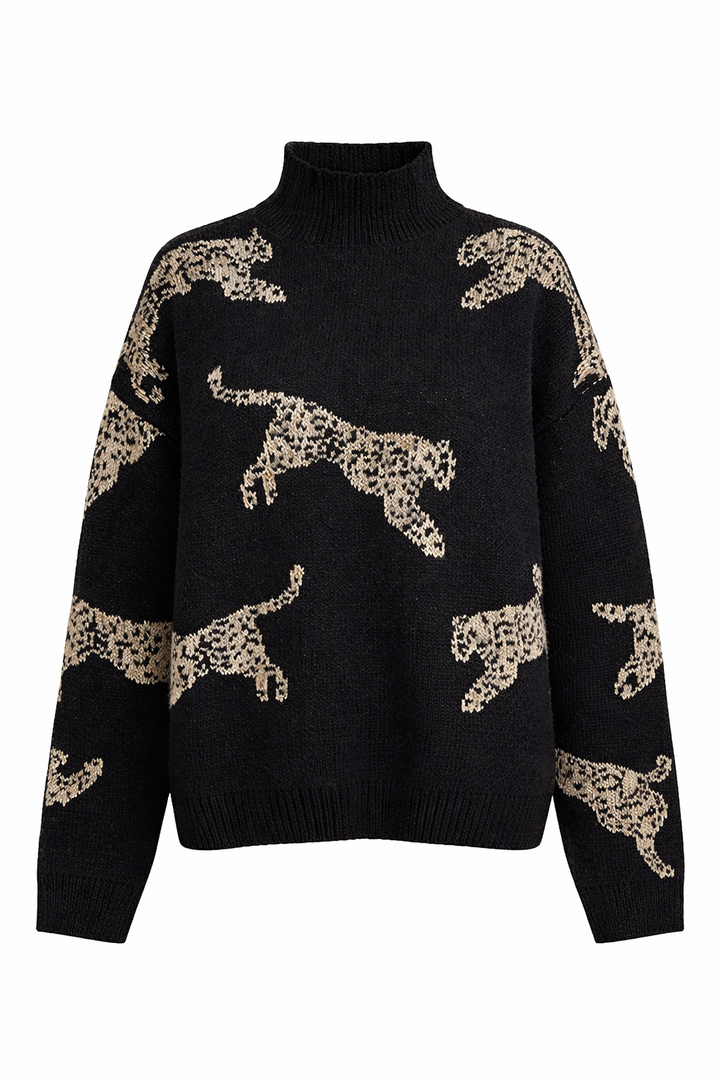 Madelyn | Graphic Mock Neck Sweater for Women