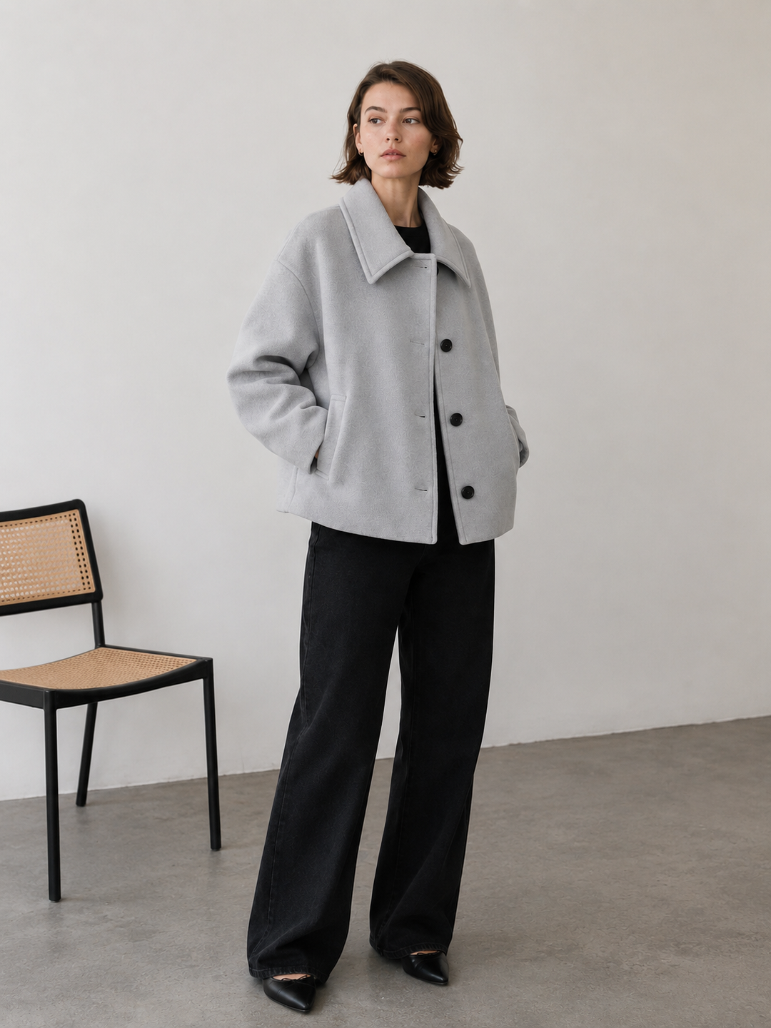 Jessica | Oversized Short Wool Coat for Women