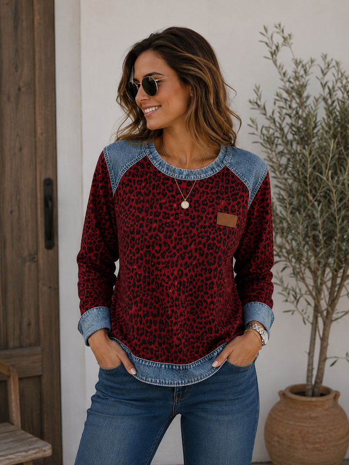Bianca | Leopard Print Graphic Top for Women